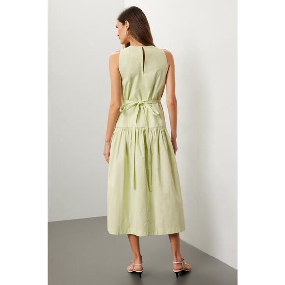 3.1 PHILLIP LIM X RTR Pale Yellow Sleeveless Belted Midi Dress Size 4 - Picture 2 of 16